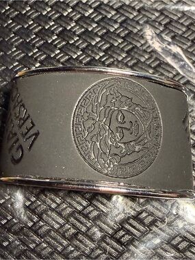 Medusa Bracelet with Black and Silver rolled edges design for his or her wrist.